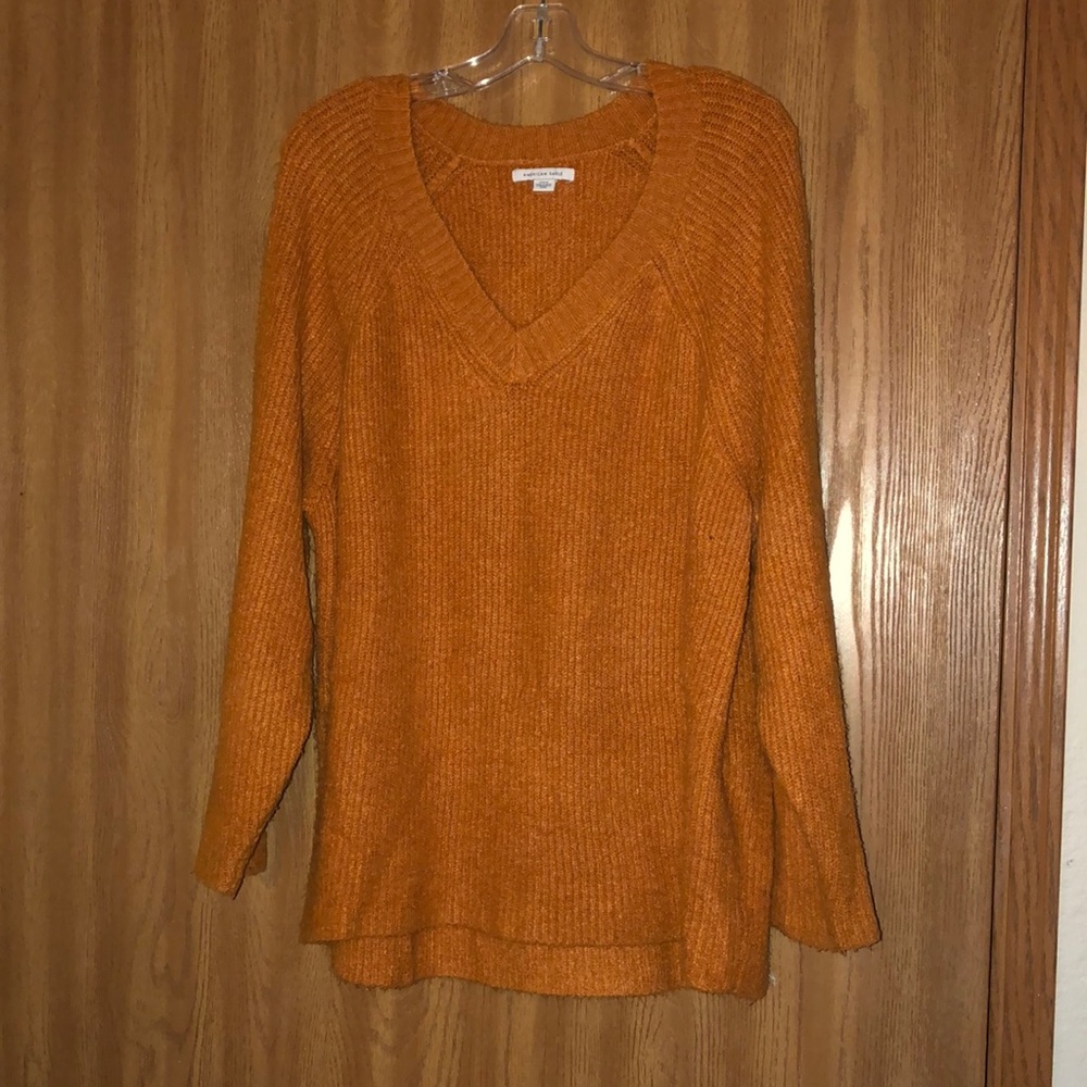Oversized gold American eagle sweater